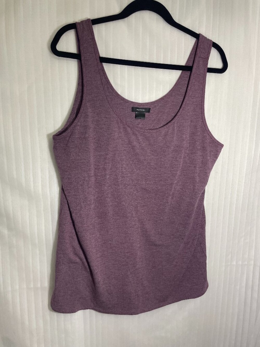 Natori Womens Purple Heathered Scoop Neck Sleeveless Knit Tank Top